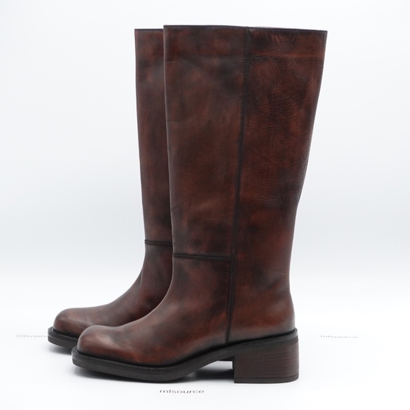 Free People Shoes - NEW Women's Free People Dana Distressed Pull-On Leather Boots Dried Tabacco